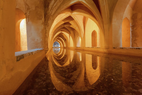 Seville, Andalucia, Spain. Los Baños de Doña María de Padilla, Real Alcazar 