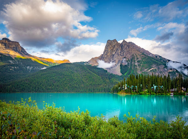 Emerald Lake at sunset, Yoho National Park, British Columbia.
Canadian Rockies, Canada