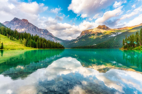 Emerald Lake at sunset, Yoho National Park, British Columbia.
Canadian Rockies, Canada