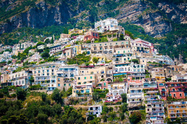 Positano, Campania, Salerno, beautiful Town on the Amalfi Coast.