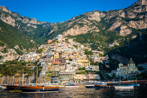 Positano, Campania, Salerno, beautiful Town on the Amalfi Coast.