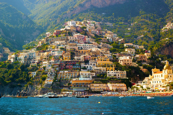 Positano, Campania, Salerno, beautiful Town on the Amalfi Coast.