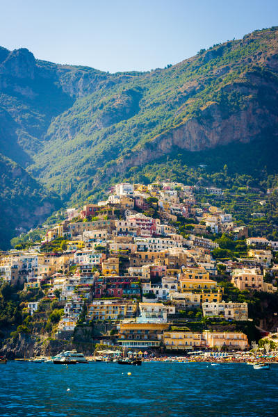 Positano, Campania, Salerno, beautiful Town on the Amalfi Coast.
