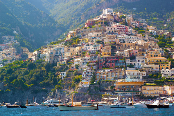 Positano, Campania, Salerno, beautiful Town on the Amalfi Coast.