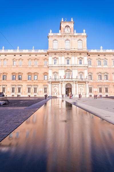Modena, Emilia Romagna, Italy. Piazza Roma and Military Academy building