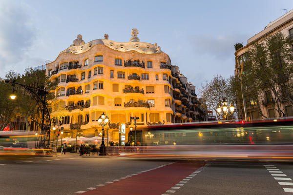 Barcelona, Spain, La Pedrera rooftop, designed by Antonio Gaudi
