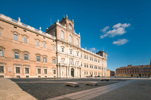 Modena, Emilia Romagna, Italy. Piazza Roma and Military Academy building