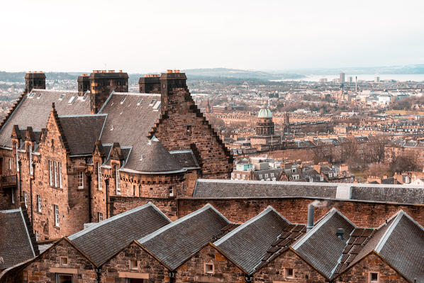 Edinburgh, view of the city from the Castle. Scotland, UK