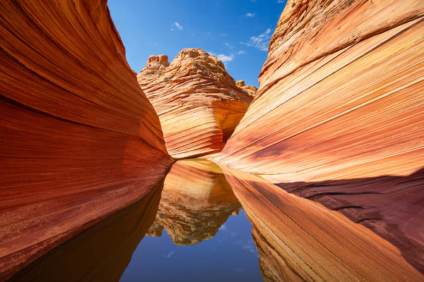 The Wave rock formation, Paria Canyon Vermillion Cliffs, Coyote Buttes, Page, Arizona, USA