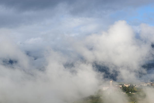 Italy, Trentino Alto Adige, Non valley, Valer castle in the Clouds