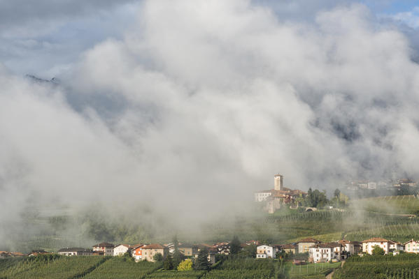 Italy, Trentino Alto Adige, Non valley, Valer castle in the Clouds