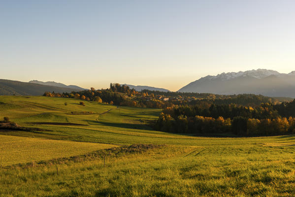 Italy, Trentino Alto Adige, prairies of Non valley in a autumn day.