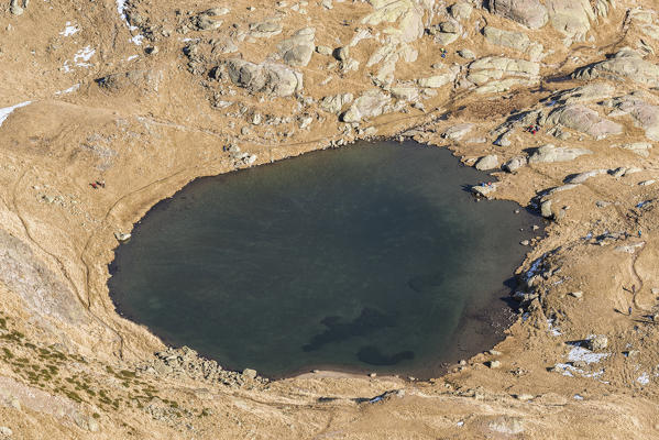 Italy, Trentino Alto Adige, Non Valley, dolomite lake on Luco Mount.