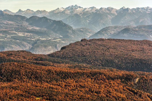 Italy, Trentino Alto Adige, Penegal Mount view from Luco peak.