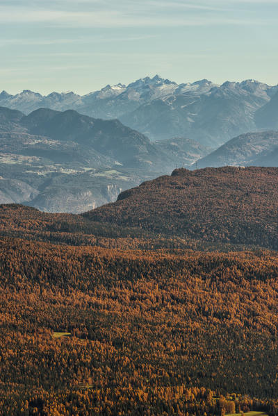 Italy, Trentino Alto Adige, Penegal Mount view from Luco peak.
