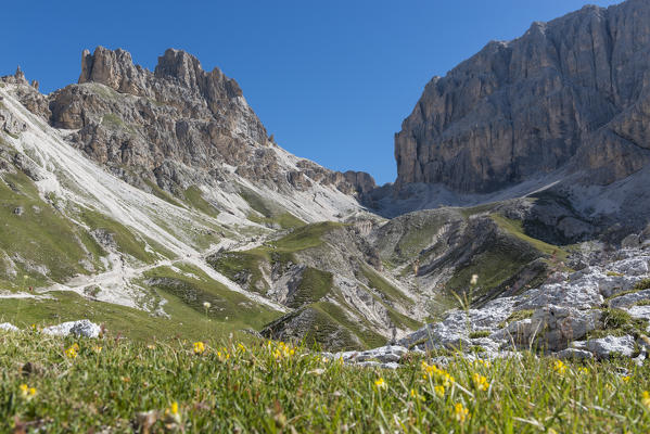 Vajolet valley ant the Catinaccio group, dolomites, Fassa valley, Trentino South Tyrol, Italy