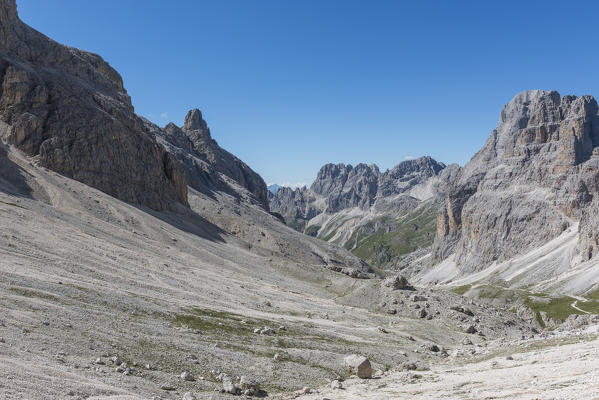 Vajolet valley ant the Catinaccio group, dolomites, Fassa valley, Trentino South Tyrol, Italy