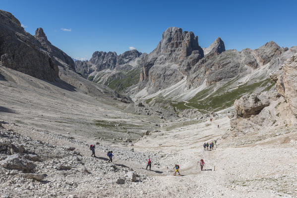 Vajolet valley ant the Catinaccio group, dolomites, Fassa valley, Trentino South Tyrol, Italy