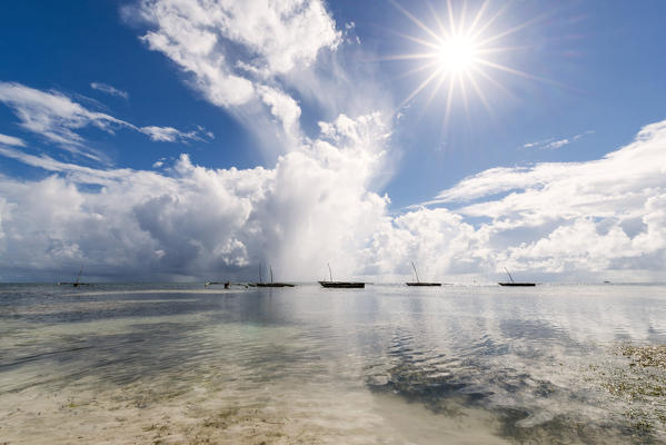 East Africa, Tanzania, Zanzibar, sunny summer day on Kiwengwa beach.