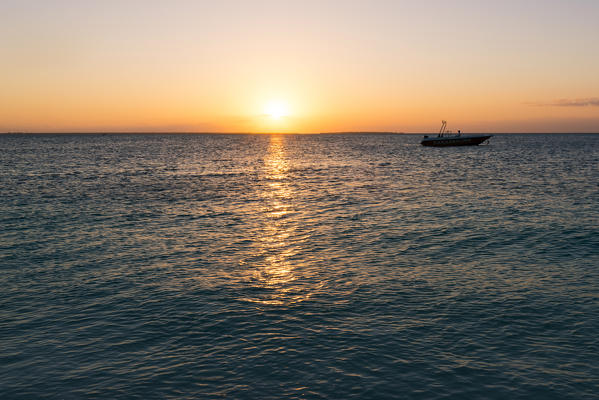 East Africa, Tanzania, Zanzibar, sunset on kendwa beach.