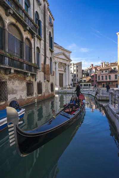 Venice, Veneto, Italy. The iconic gondola in Venice