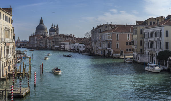 Accademia Bridge, Venice, Italy. The Canal Grande