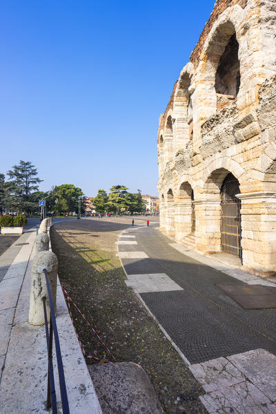 Verona, Veneto, Italy. PIazza Brà with Verona Arena