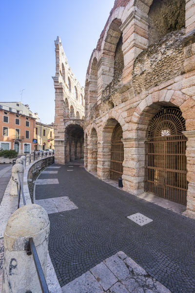Verona, Veneto, Italy. The famous external ring of the Verona Arena