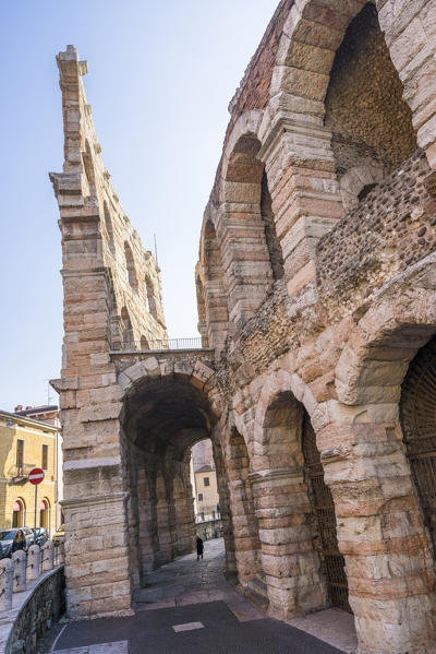 Verona, Veneto, Italy. The famous external ring of the Verona Arena