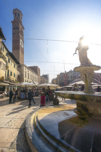 Verona, Veneto, Italy. Piazza delle Erbe