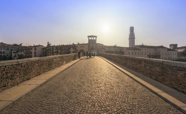 Verona, Veneto, Italy. Ponte Pietra