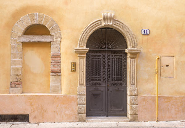 Verona, Italy, Europe. Details of a house in the streets of Verona