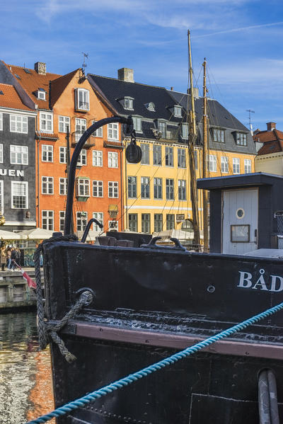 Copenhagen, Hovedstaden, Denmark, Northern Europe.  The colored houses of Copenaghen