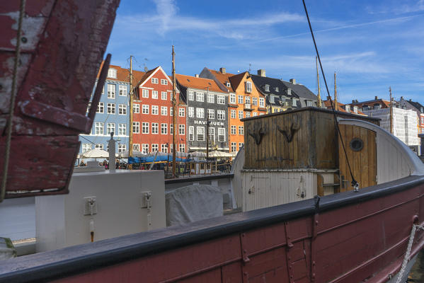 Copenhagen, Hovedstaden, Denmark, Northern Europe.  The colored houses of Copenaghen