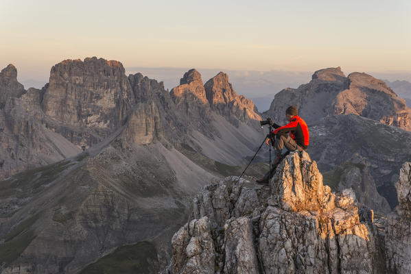 Sesto/Sexten, Dolomites, South Tyrol, province of Bolzano, Italy. View from the summit of Monte Paterno/Paternkofel 