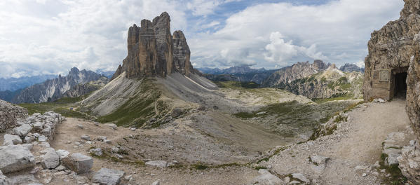 Sesto/Sexten, Dolomites, South Tyrol, province of Bolzano, Italy. The Tre Cime di Lavaredo/Drei Zinnen