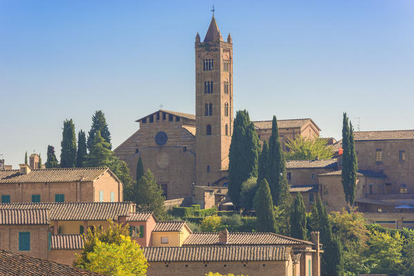 Siena, Tuscany, Italy, Europe. View of Basilica di San Clemente