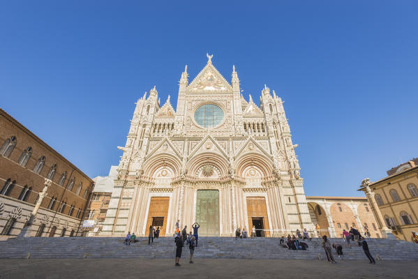 Siena, Tuscany, Italy, Europe. Siena Cathedral facade