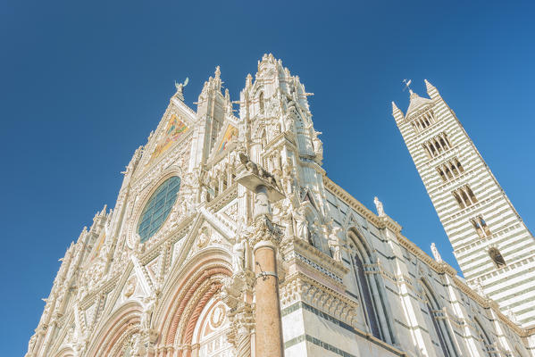 Siena, Tuscany, Italy, Europe. Siena Cathedral facade