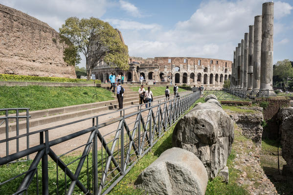 Rome, Lazio, Italy,Colosseum and tourists