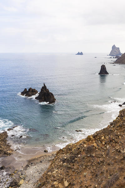 Spain,Canary Islands,Tenerife,Anaga Rural Park,Playa de Benijo