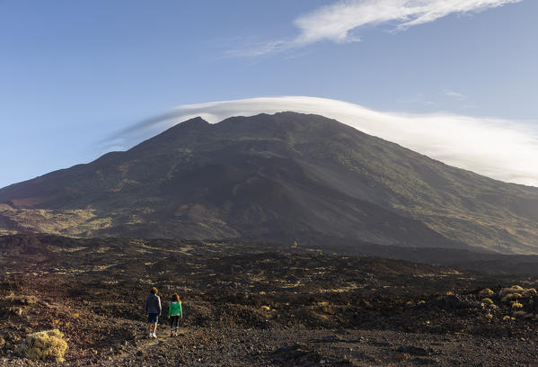 Spain,Canary Islands,Tenerife,Teide National Park,view of Pico Viejo  