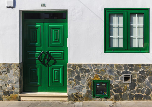 Spain,Canary Islands,Tenerife,Valle de La Orotava,Puerto de La Cruz,colourful houses in the old town