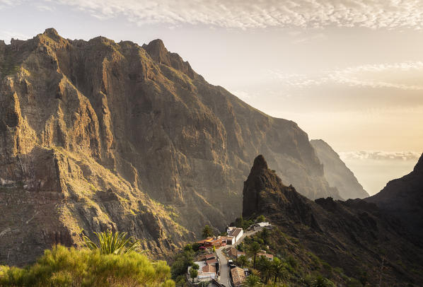 Spain,Canary Islands,Tenerife,Teno massif and the little Masca village