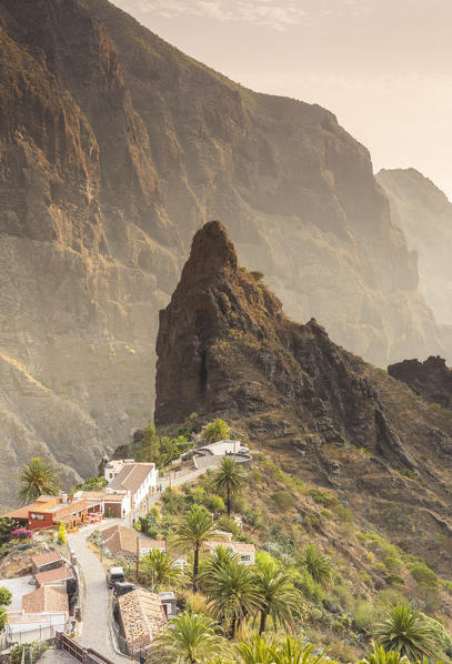 Spain,Canary Islands,Tenerife,Teno massif and the little Masca village