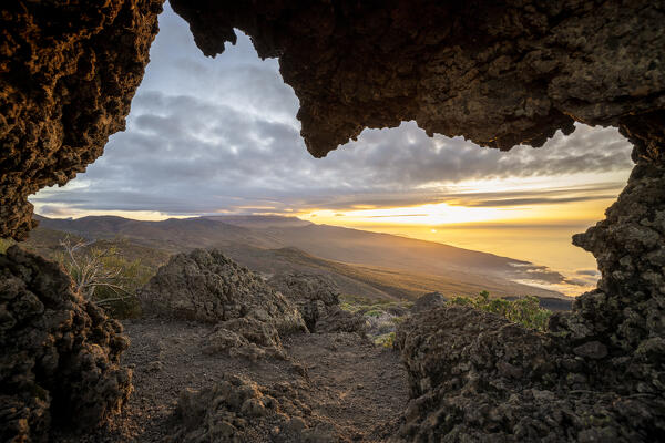Spain, Canary Islands, Tenerife, Teide National Park,sunset on Teide