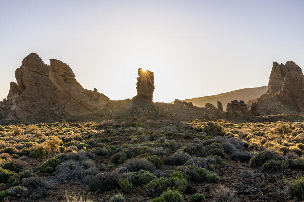 Spain,Canary Islands,Tenerife,Teide National Park,Chinchado rock