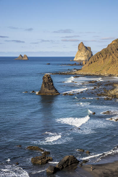 Spain,Canary Islands,Tenerife,Anaga Rural Park,Playa de Benijo