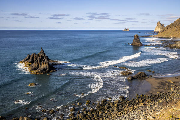 Spain,Canary Islands,Tenerife,Anaga Rural Park,Playa de Benijo