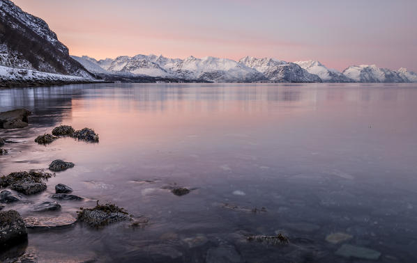 Sunset at Kåfjord,Troms,Norway,Europe